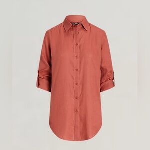 Ralph Lauren Karrie-long Sleeve-shirt Tissue Linen